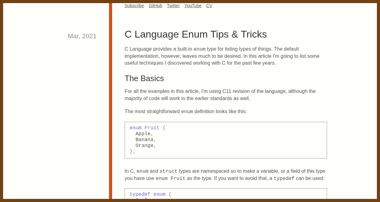 C Language Enum Tips &amp; Tricks