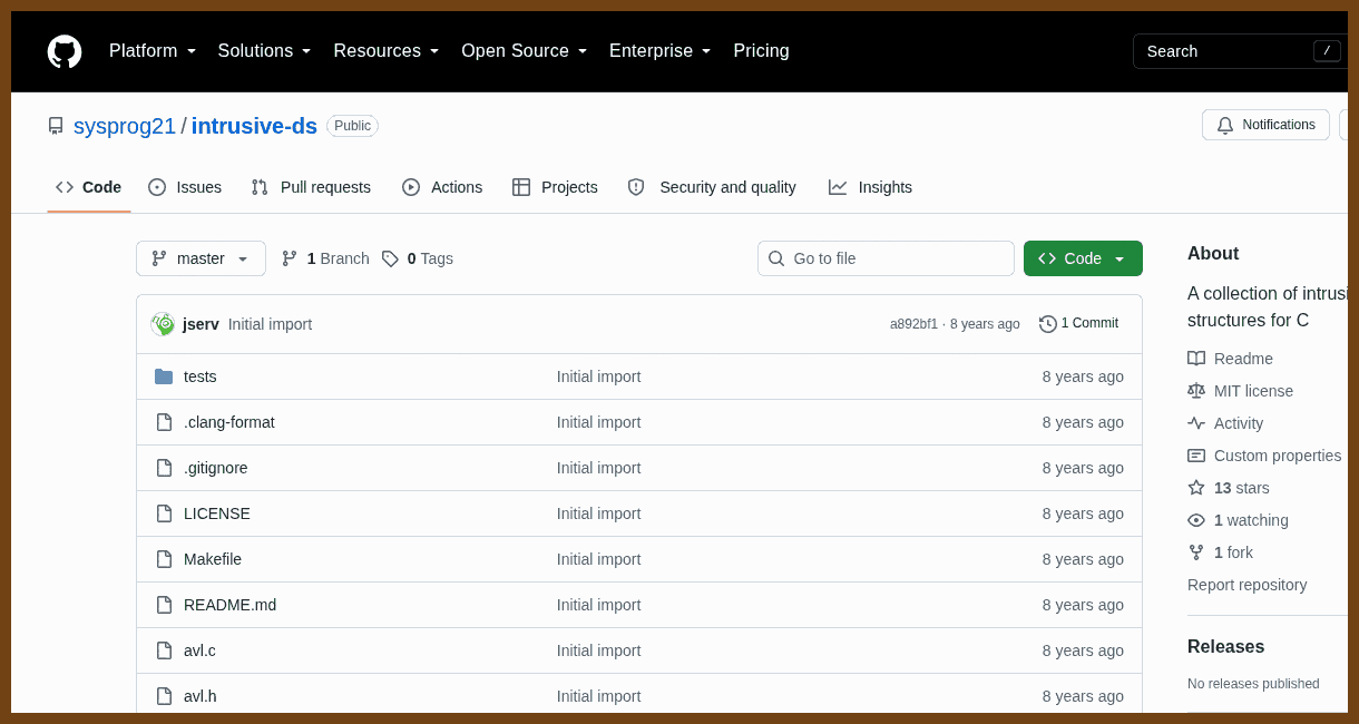 GitHub - sysprog21/intrusive-ds: A collection of intrusive data-structures for C