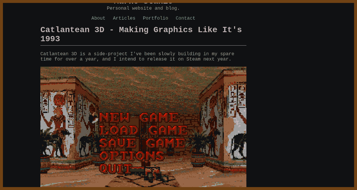 Catlantean 3D - Making Graphics Like It's 1993