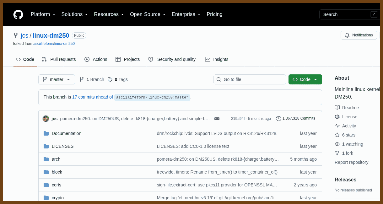 GitHub - jcs/linux-dm250: Mainline linux kernel for Pomera DM250.