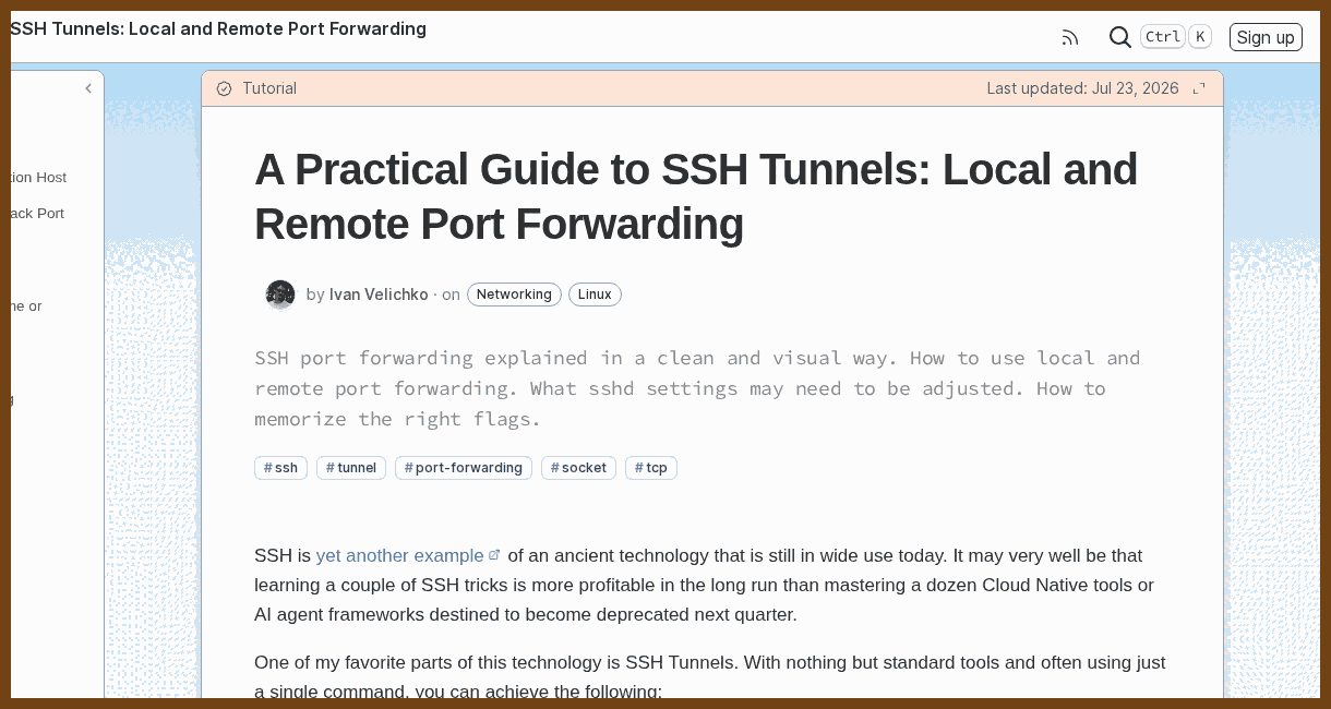 A Practical Guide to SSH Tunnels: Local and Remote Port Forwarding | iximiuz Labs