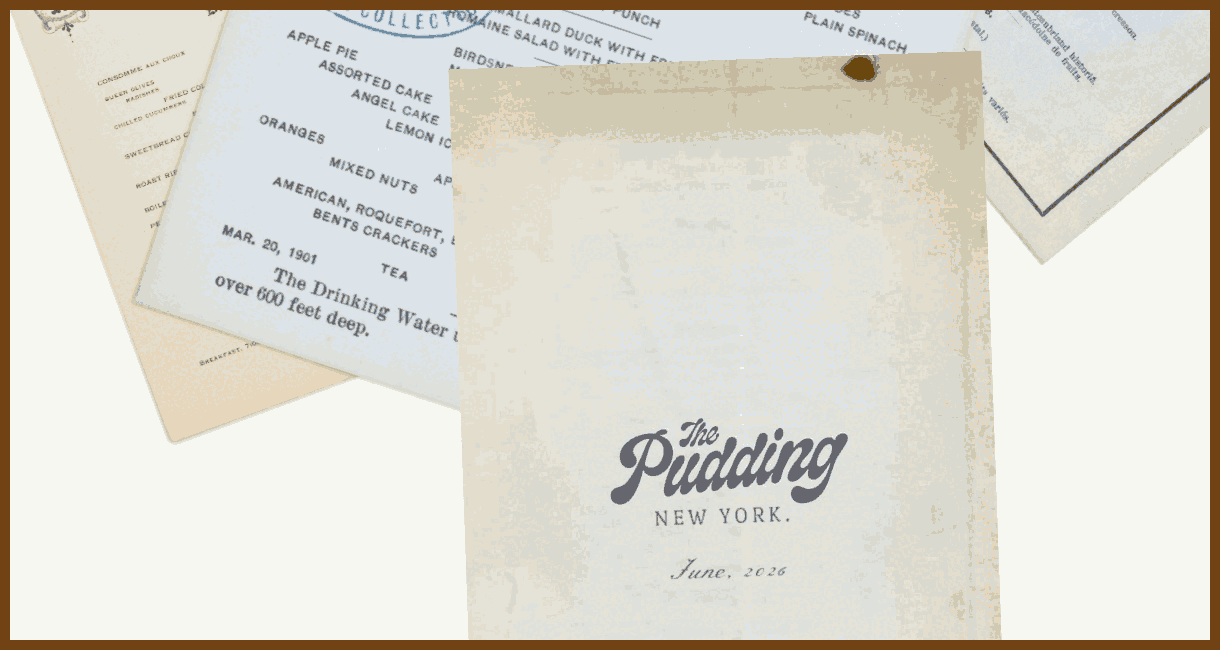 A History of Menus is a Menu of History