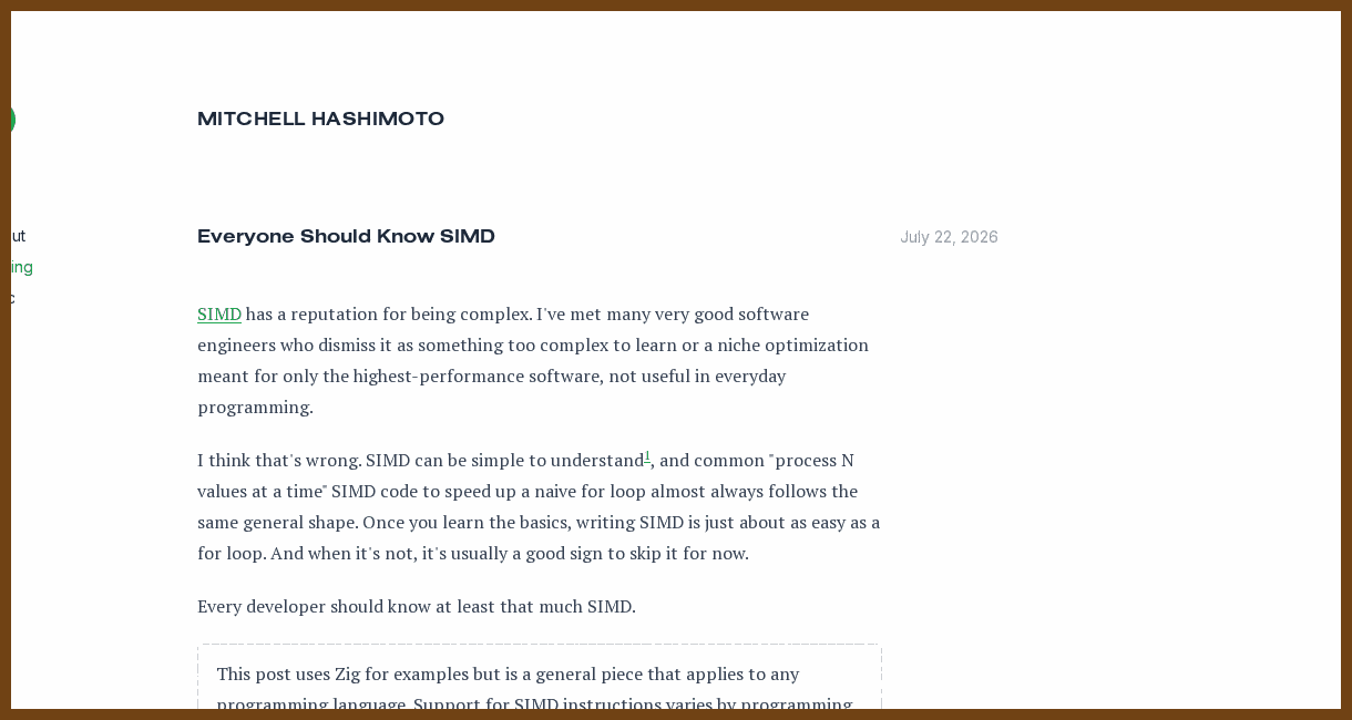 Everyone Should Know SIMD