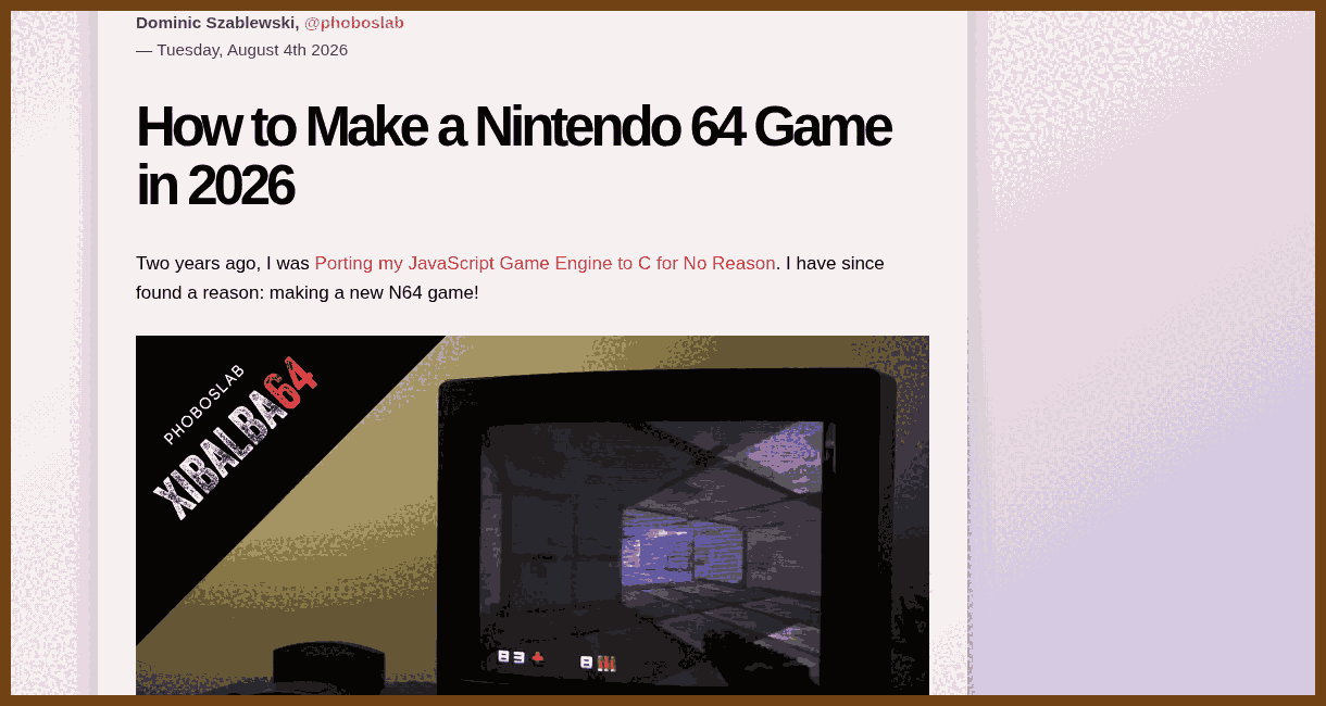 How to Make a Nintendo 64 Game in 2026
