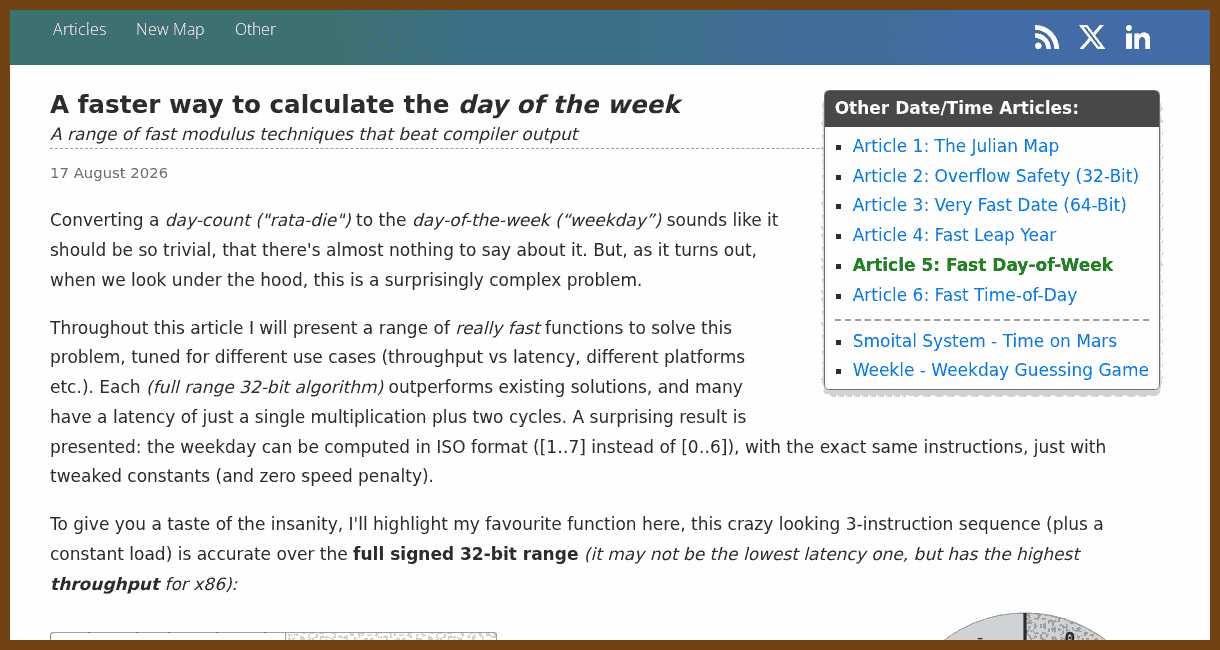 A faster way to calculate the day-of-the-week