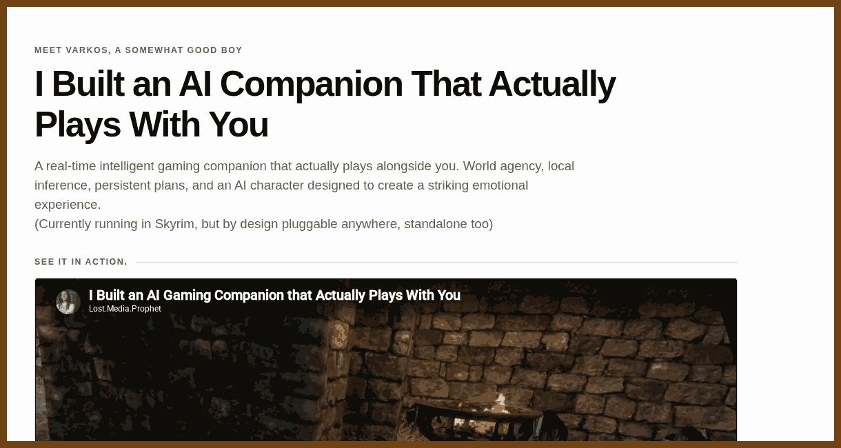 I Built an AI Companion That Actually Plays With You