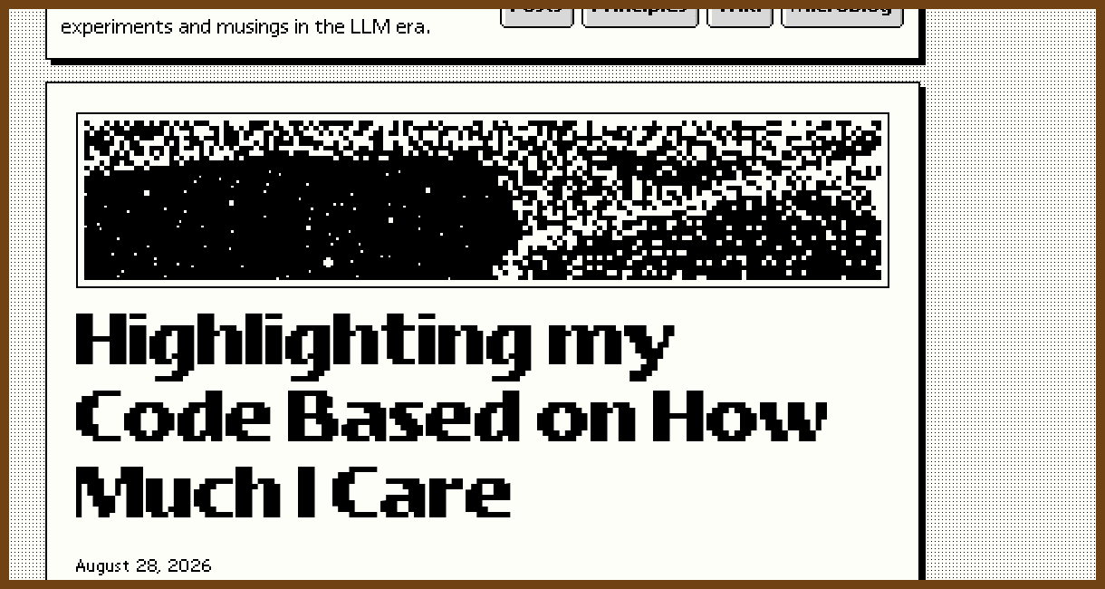 Highlighting my Code Based on How Much I Care