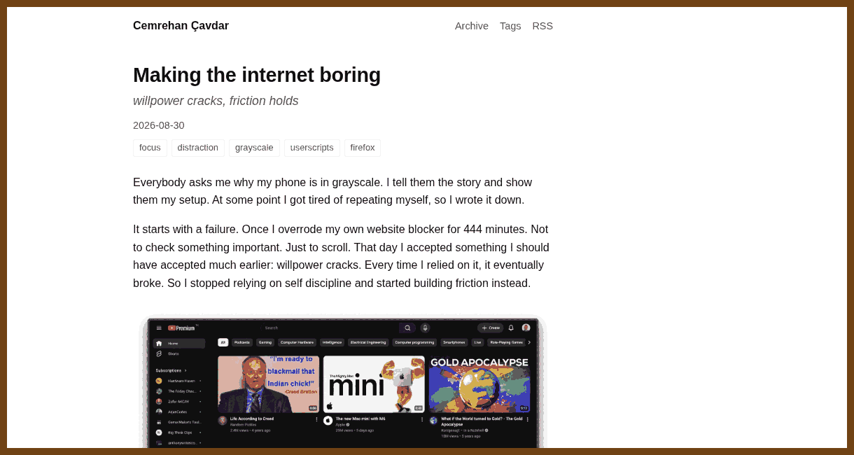 Making the internet boring