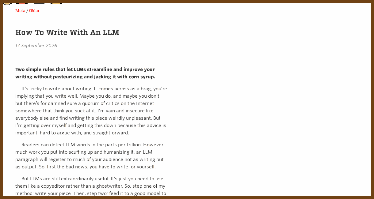 How To Write With An LLM