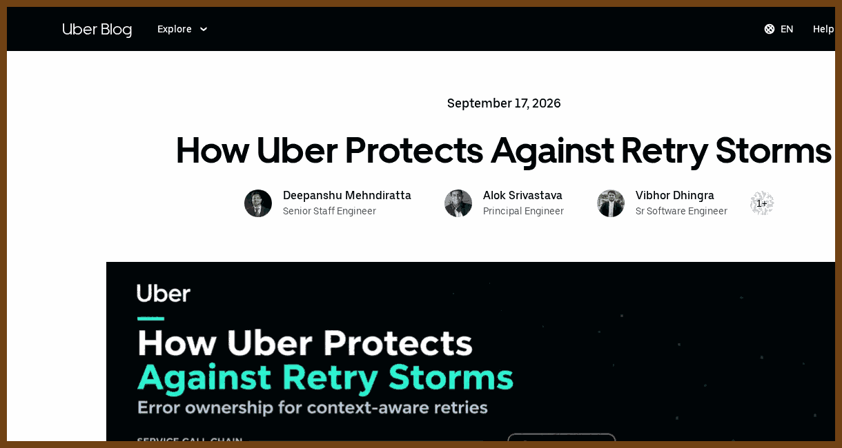 How Uber Protects Against Retry Storms