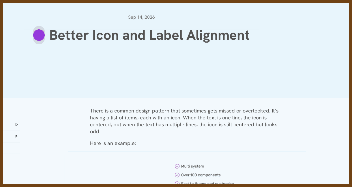 Better Icon and Label Alignment